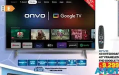ONVO 43OVF5000AF 43 İNÇ FRAMELESS FHD GOOGLE SMART LED TV AKILLI TELEVİZYON